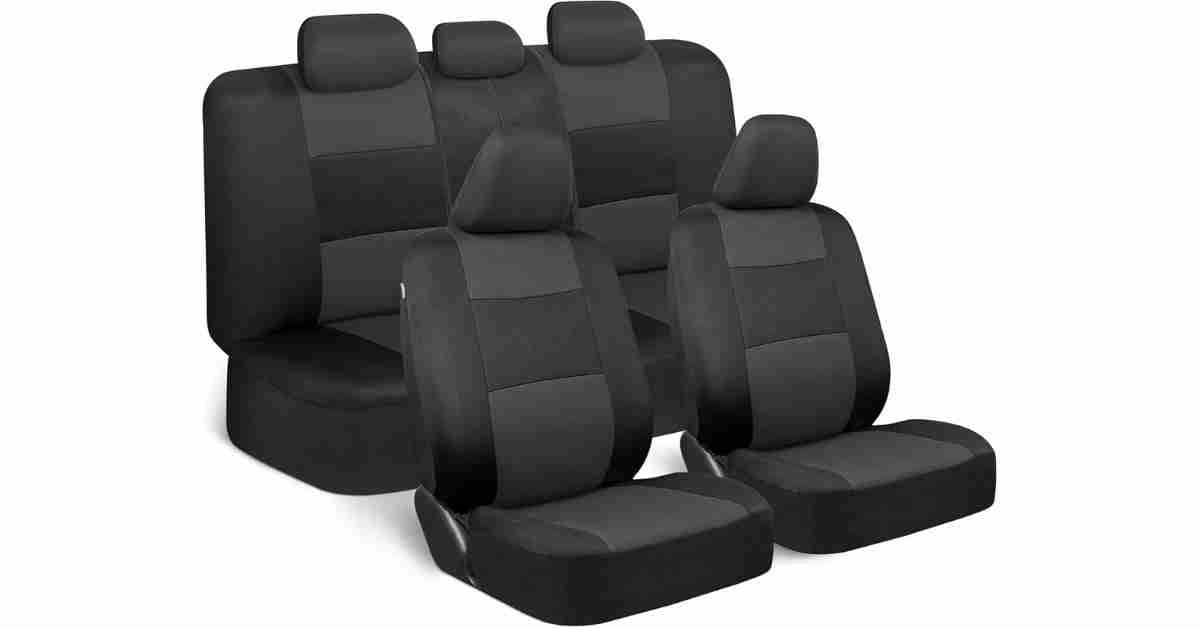 Cars UltraLuxe Black Leather Full Car Seat Covers