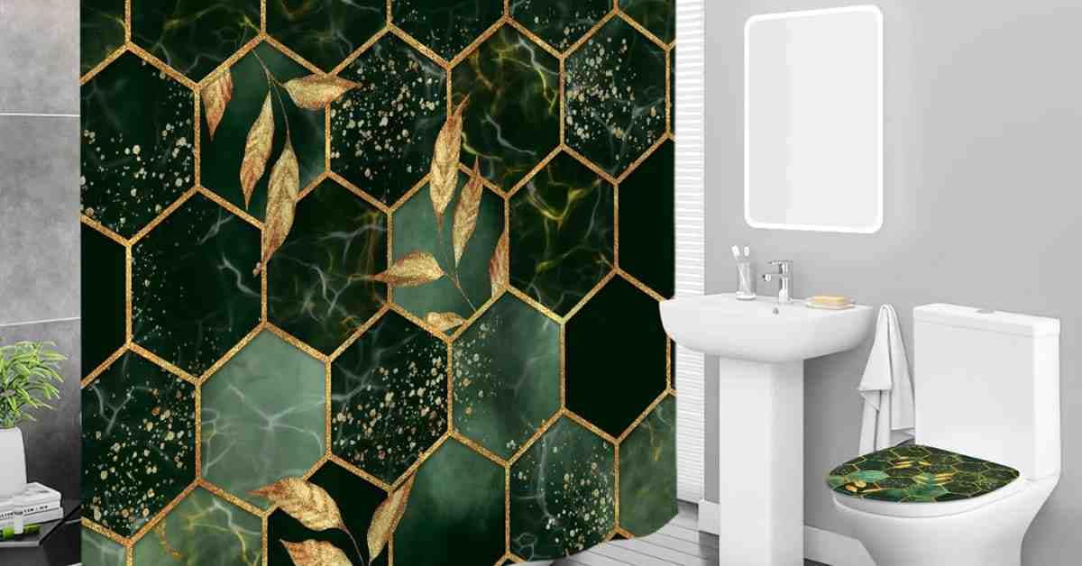 MitoVilla 4 Pcs Emerald Green Bathroom Set